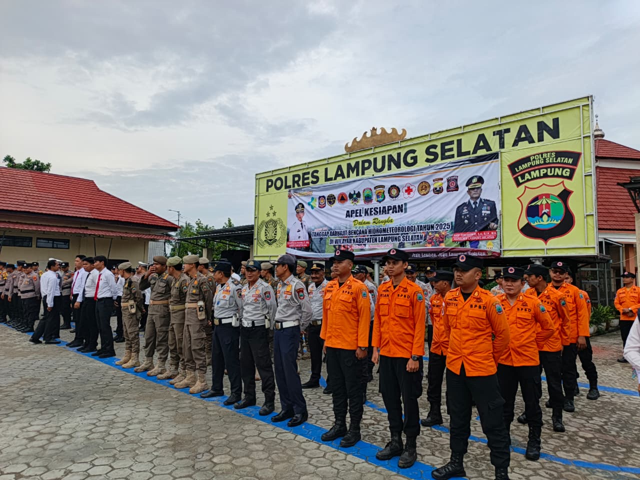 BPBD Lampung Selatan Gelar Apel Kesiapan Bersama Antisipasi Bencana Hidrometeorologi 2025
